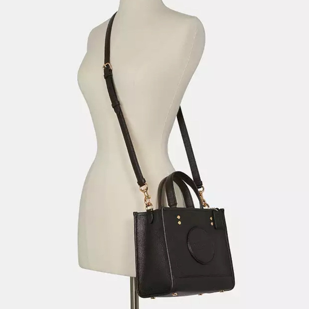 COACH DEMPSEY TOTE BAG WITH COACH PATCH BLACK